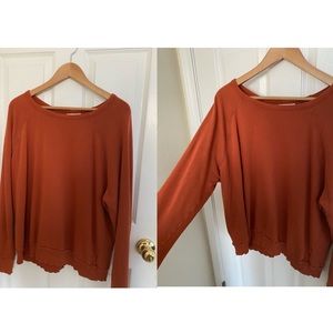 Orange Oversized Sweatshirt